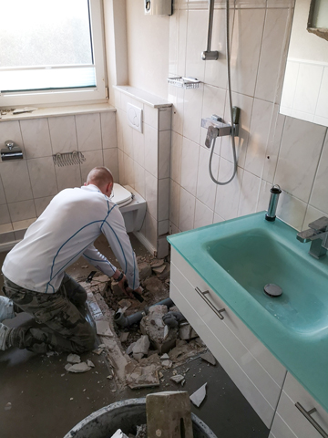 Badezimmer Sanierung Privatwohnung - Malermeister Poplawski