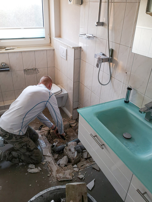 fugenlose Badezimmer und Gäste WC planen - mit Maler MP in Lohne